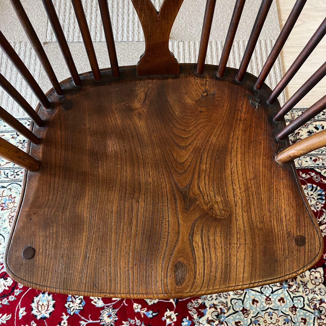 英国アンティーク ホイールバックウィンザーアームチェア