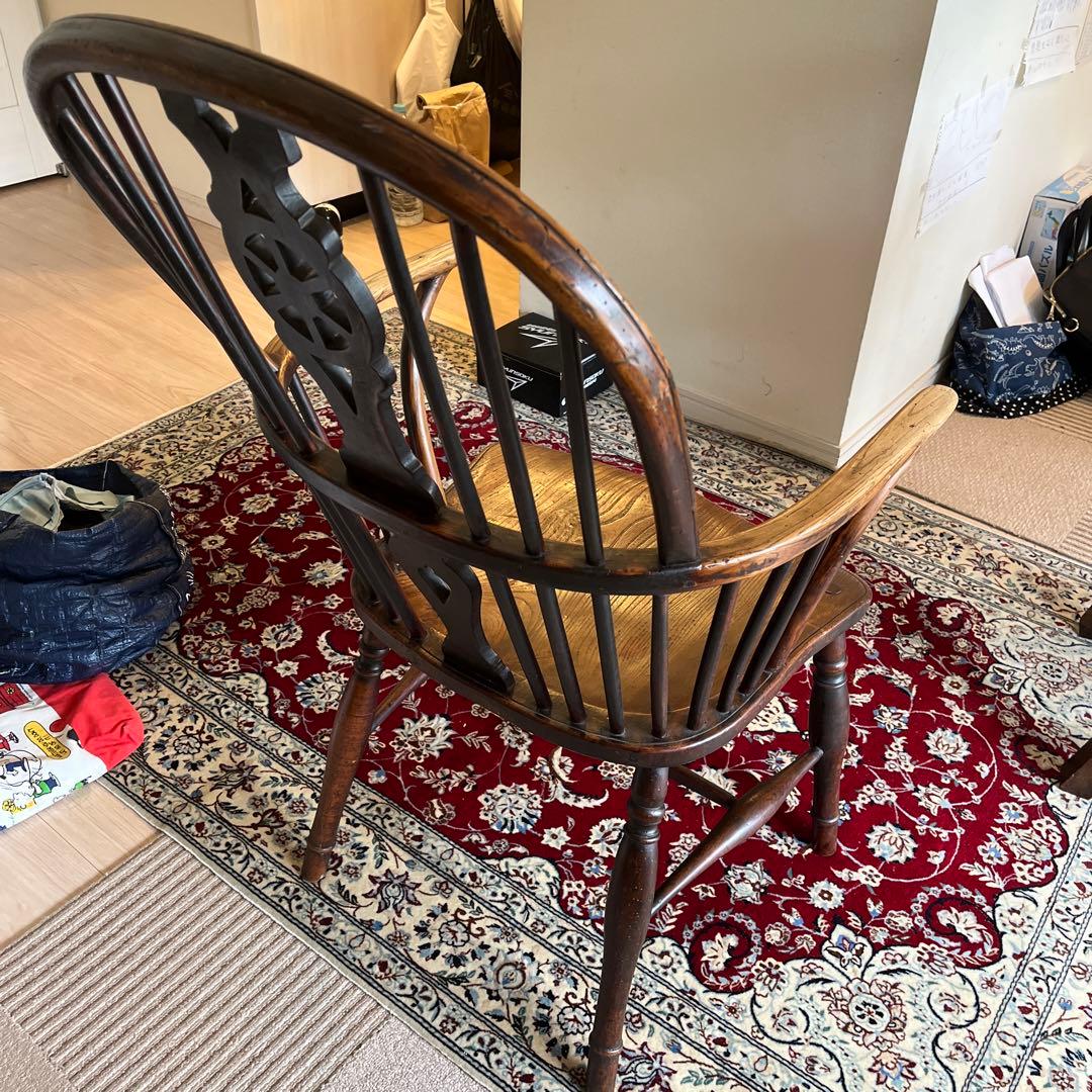 英国アンティーク ホイールバックウィンザーアームチェア