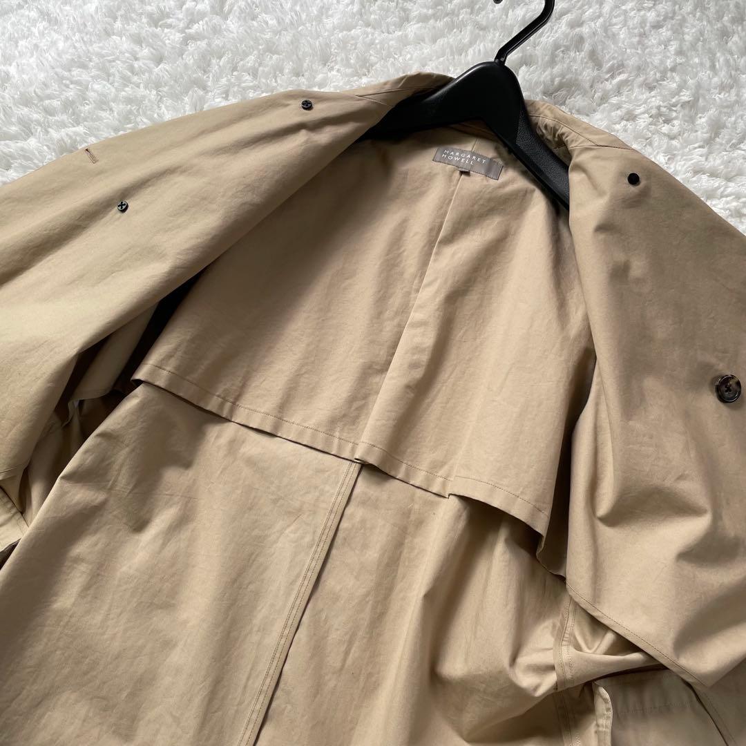 マーガレットハウエル トレンチコート L ロングコート ダブルボタン ベージュ