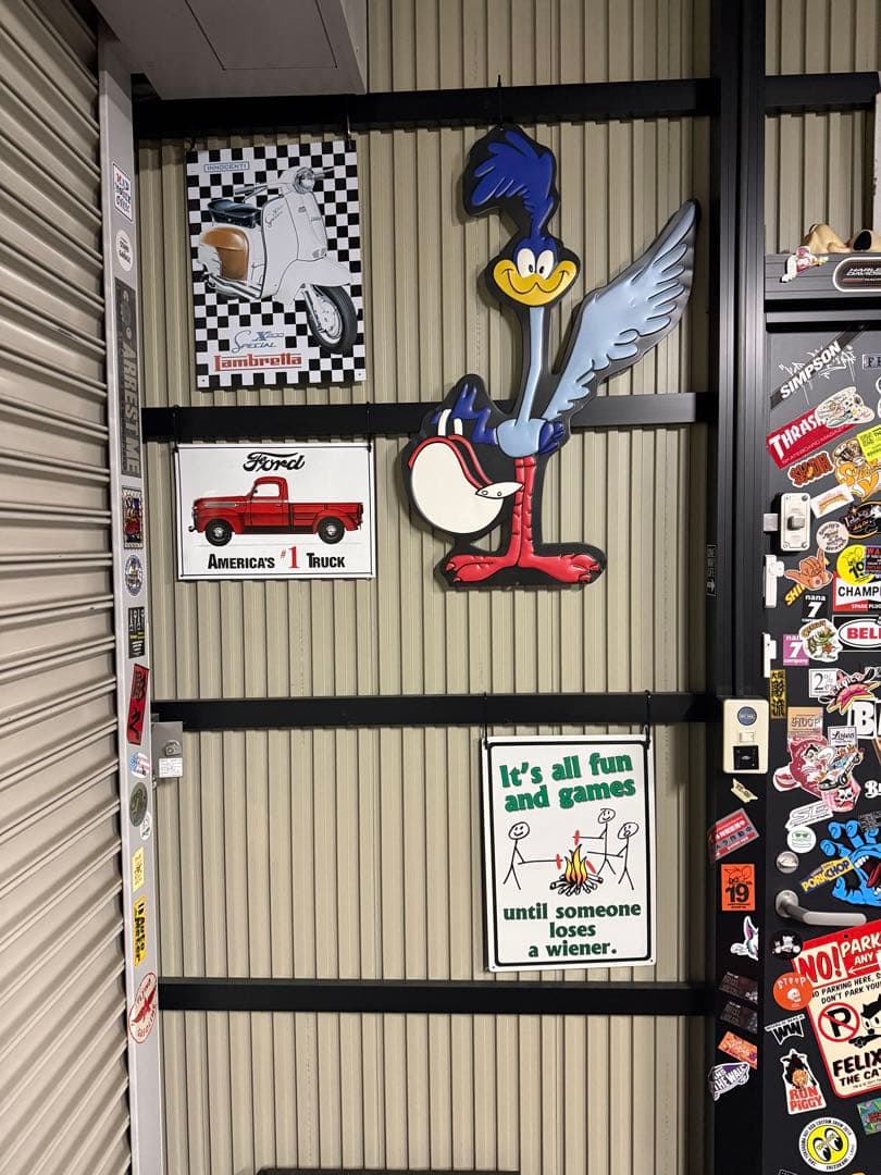 G*B様 ブリキ看板 ガレージ 4枚セット 世田谷ベース アメリカ雑貨 アメリカ