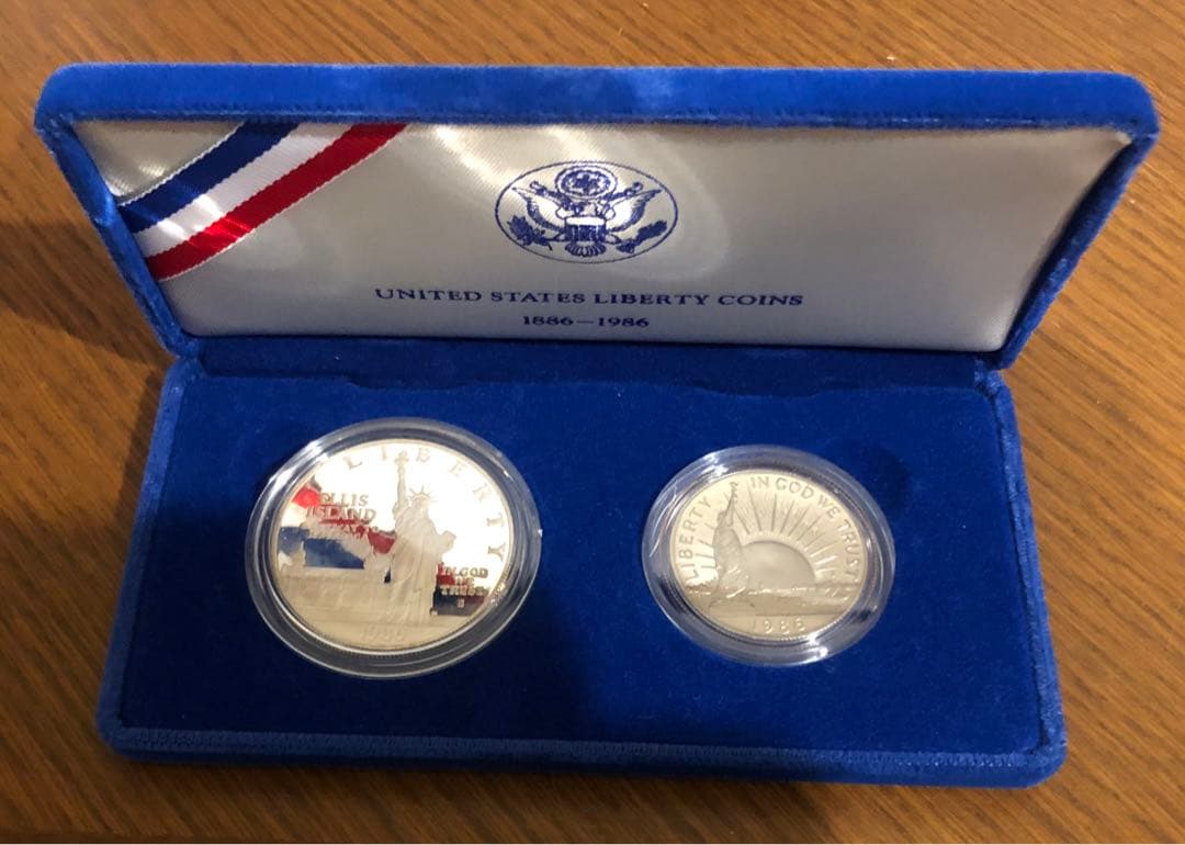 1986年 アメリカ100周年　自由の女神　プルーフ銀貨セット