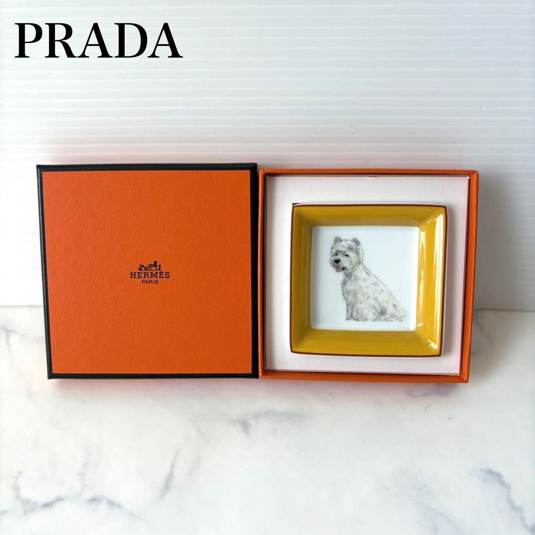 新品 Hermès ウエストハイランドホワイトテリア皿 箱付き 廃盤品