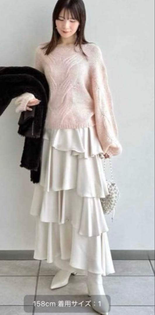 完売品FRAY I.D サテンランダムティアードスカート