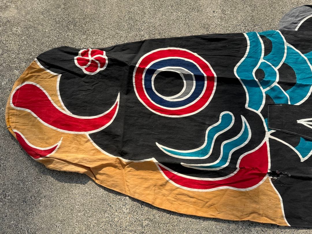 古布 木綿 鯉のぼり 二間 金太郎入 3.5m こいのぼりリメイク素材