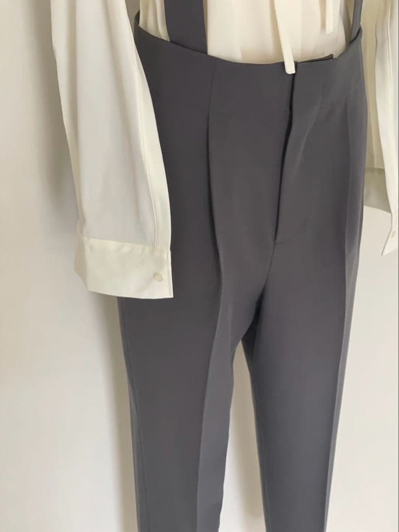 ENCHAR サロペットパンツ 【チャコールグレー】