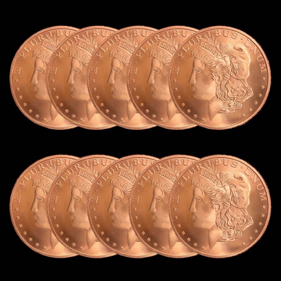 純銅ラウンド 99.9%以上 FINE COPPER 40ミリ 29g X10枚