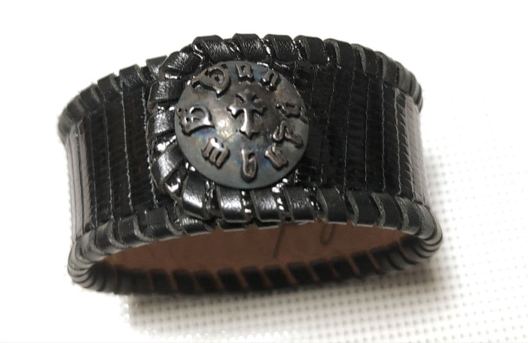 【希少】Jerry Van Ambrug レザーバングル 黒 美品