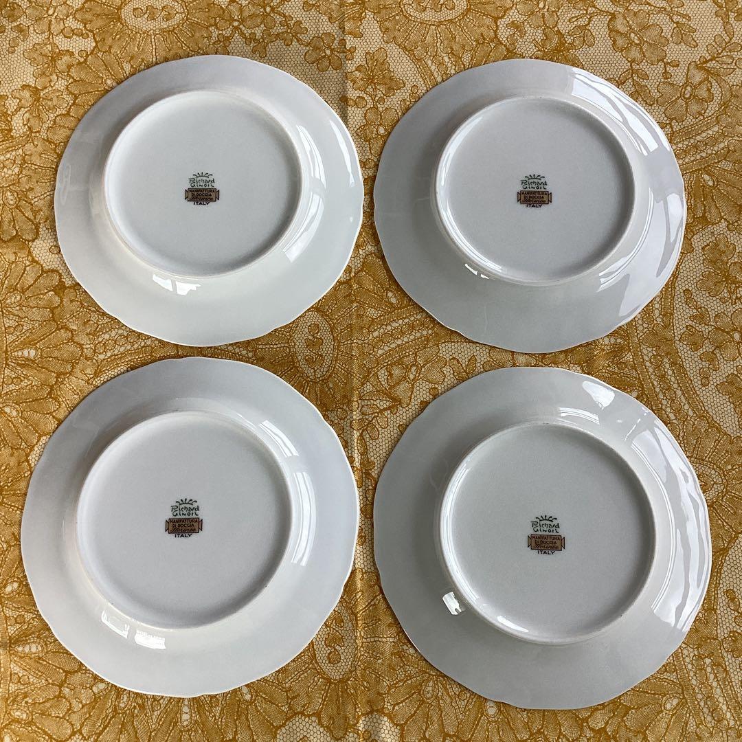 《リチャードジノリイタリアンフルーツ》ケーキ皿20cm 4枚セット