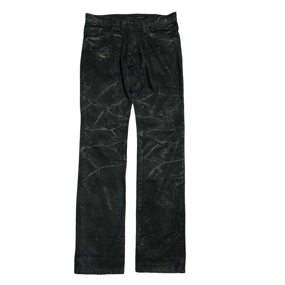 00s black coating pants Y2K お兄系 ギャル男 平成