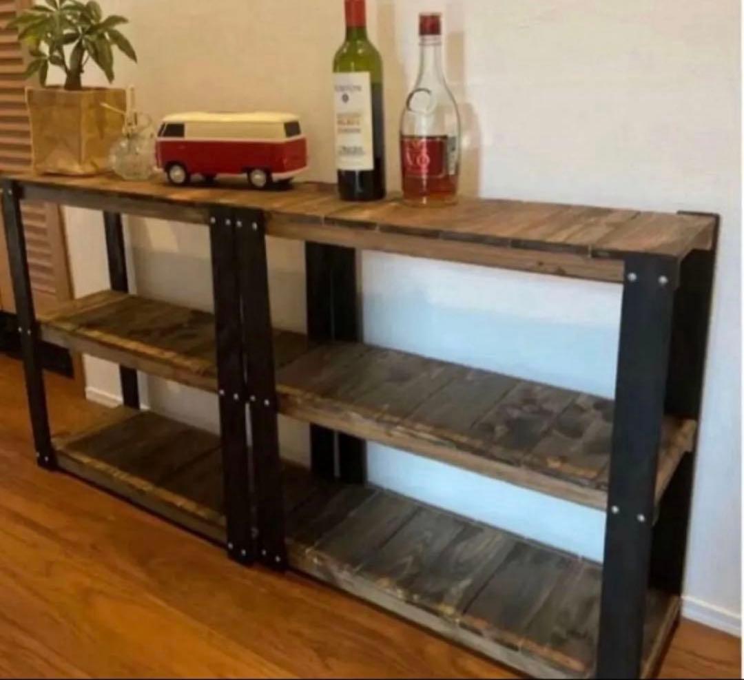 アイアン風3段ラック　ブルックリン