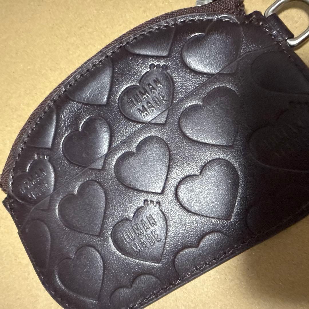 HUMAN MADE レザーケース　総柄　ブラウン　新美品