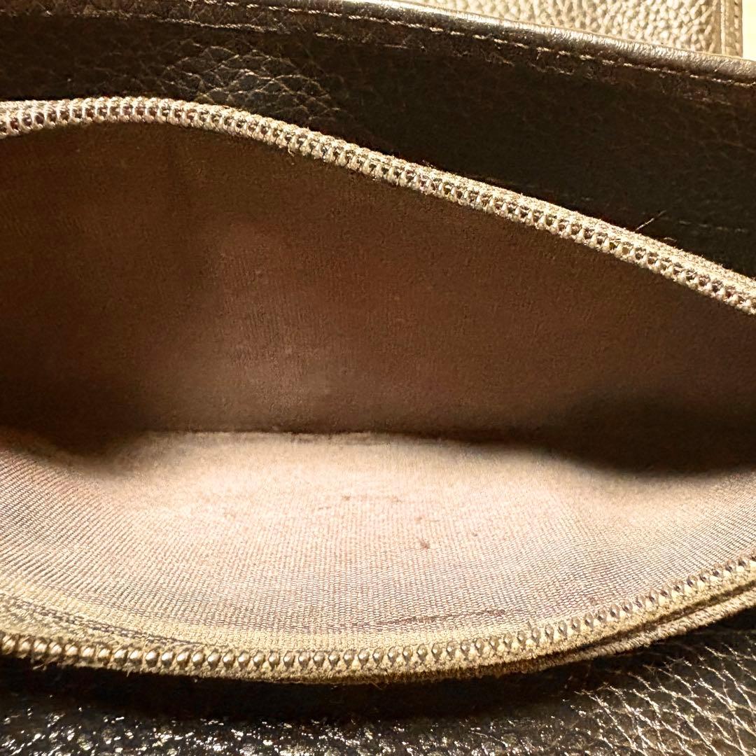 VERSACE ブラック しぼ革レザー 長財布 メタルメドゥーサ付