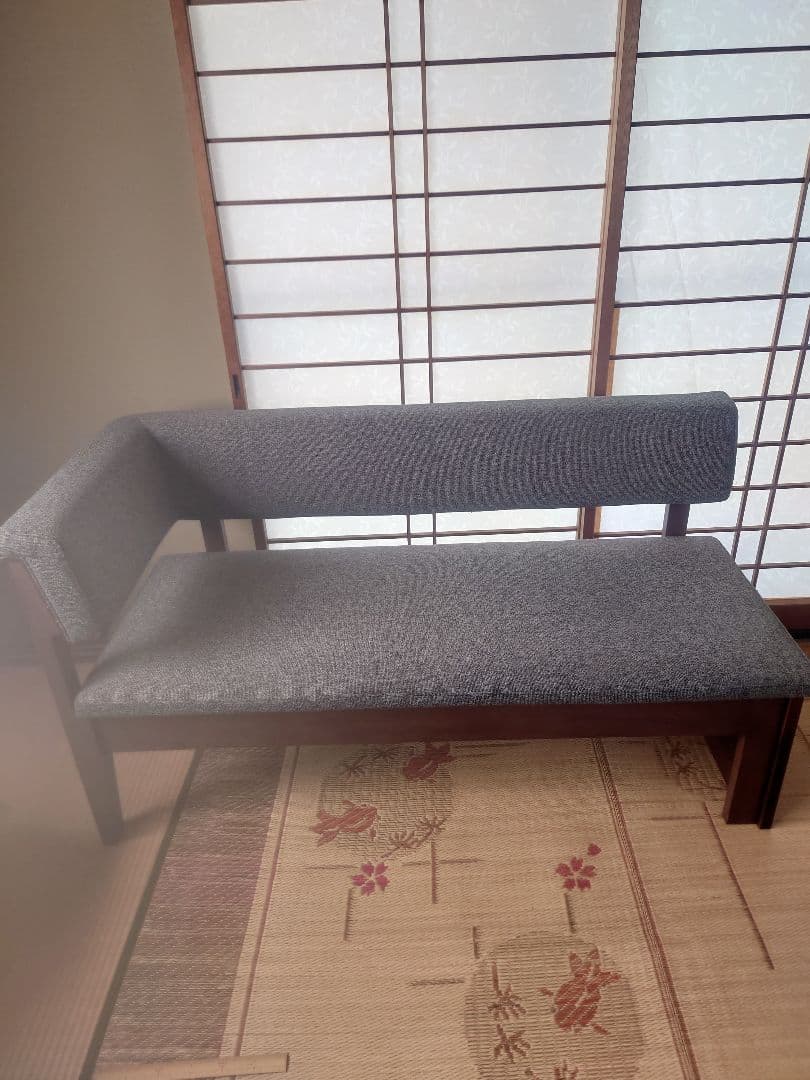 694 シギヤマ家具 伸長式カウチソファ ダイニングベンチ リビング 北欧風