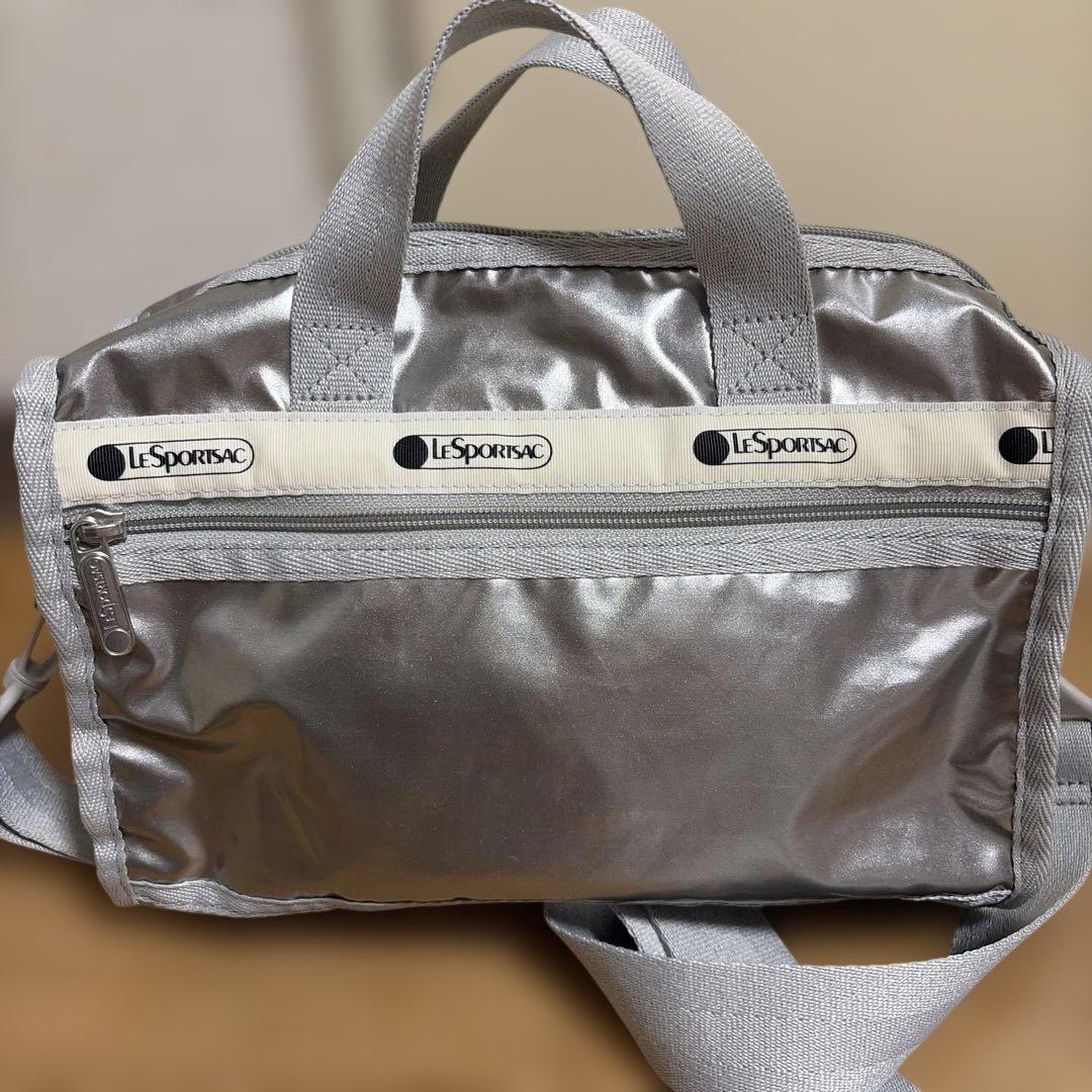 ⭐️美品❗️LeSportsac アダムエロペ別注シルバー ミニダッフルバッグ