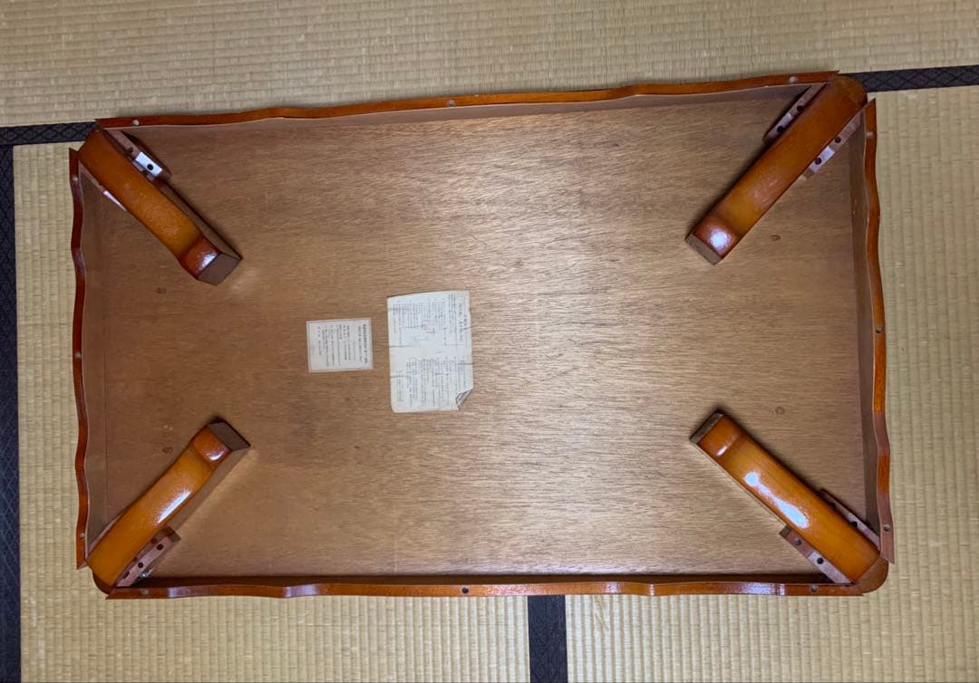 木製ブラウン座卓 光沢仕上げ