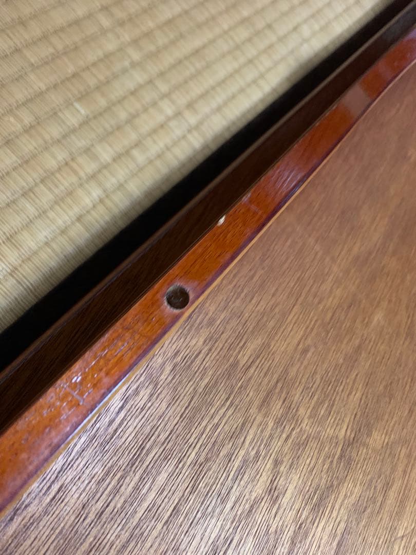 木製ブラウン座卓 光沢仕上げ