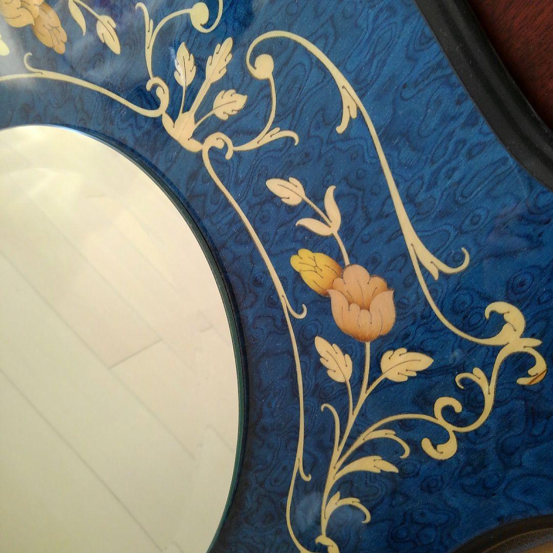 ドマン　ミラー　鏡　イタリア製　ドマンブランド象嵌細工