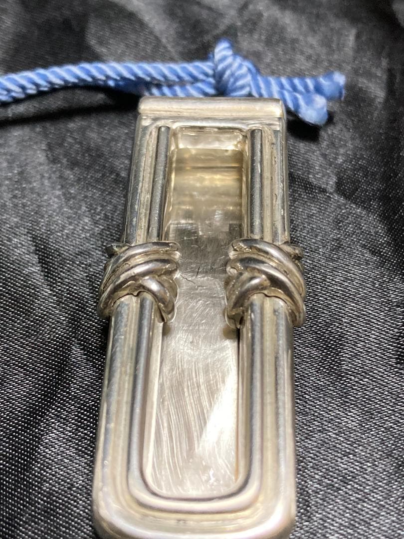 美品 ティファニー マネークリップ ダブル シグネチャー SV925 1992