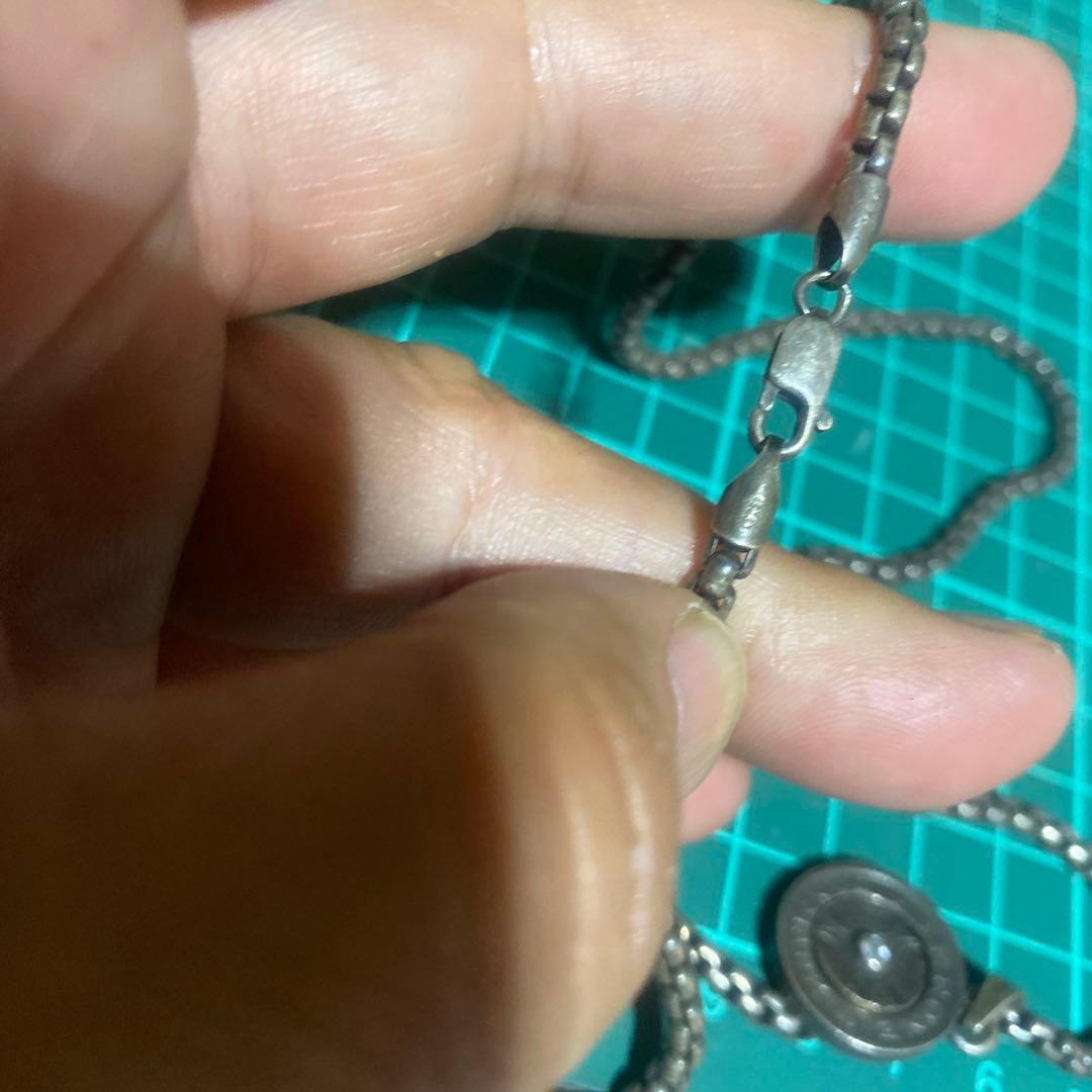 925 ネックレス　1KRONE デンマーク　サソリ　チェーン