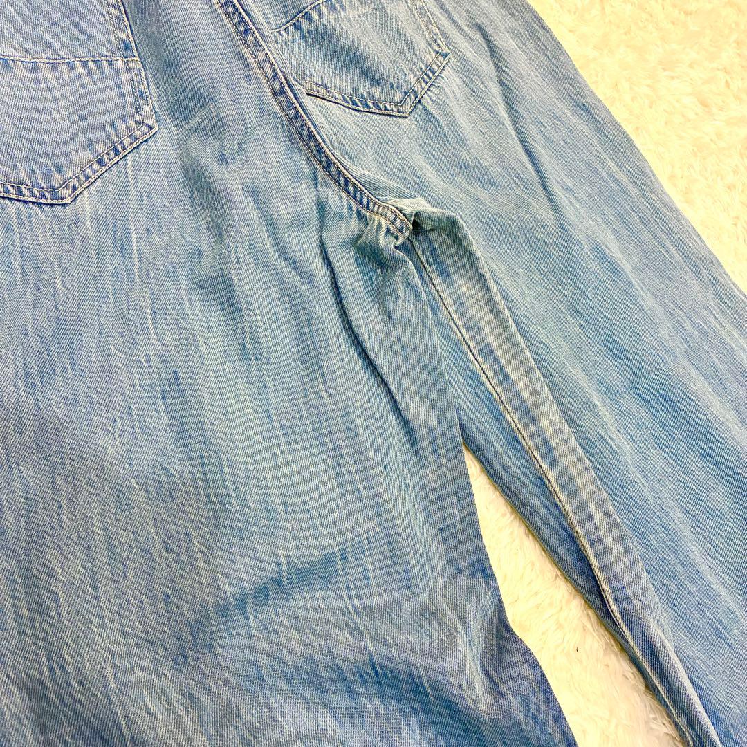 24SS ビアズリー ラップ風デニム Fサイズ FRIPIER ブルー