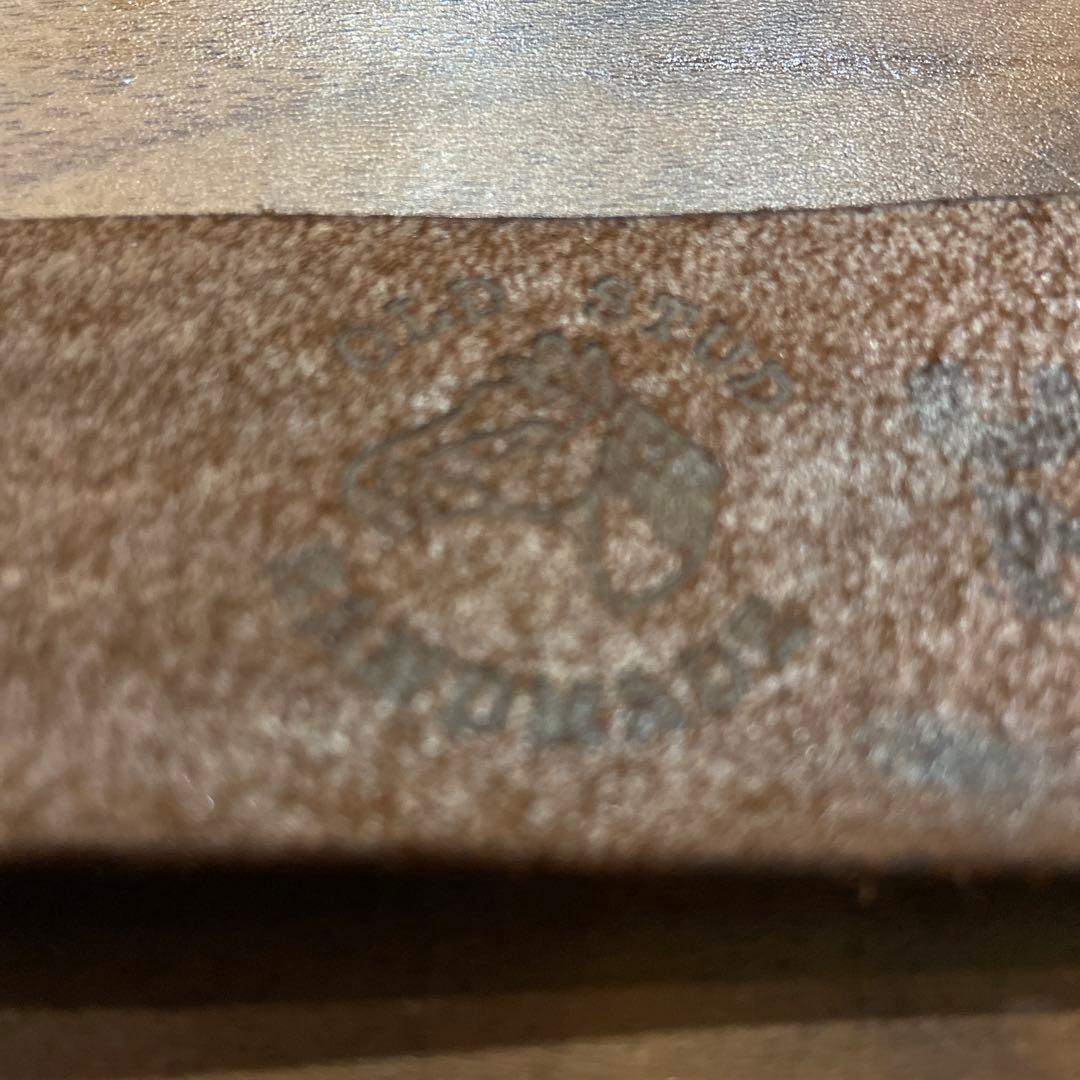 OLD STUD プレーンレザーベルト ブラックレザー 32inch HTC