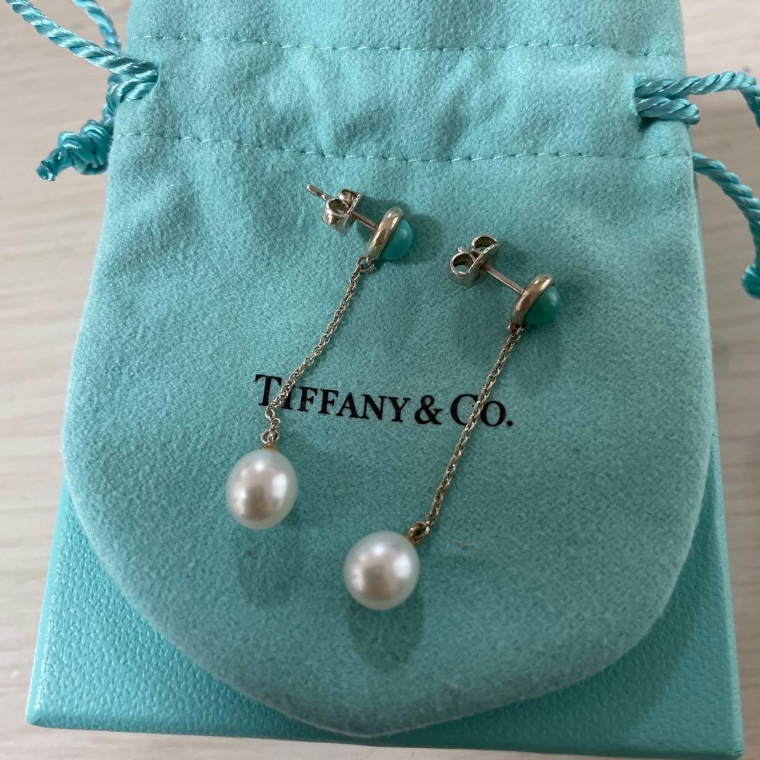 Tiffany & Co. ターコイズ.真珠 チェーンピアス　タナカ様用