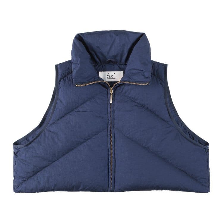 新品 6×1 VERY SHORT VEST Navy