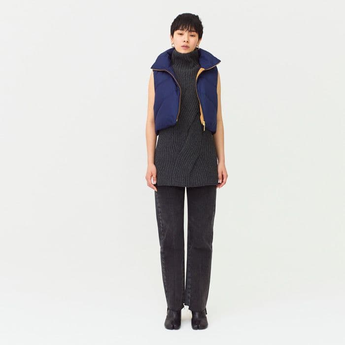 新品 6×1 VERY SHORT VEST Navy