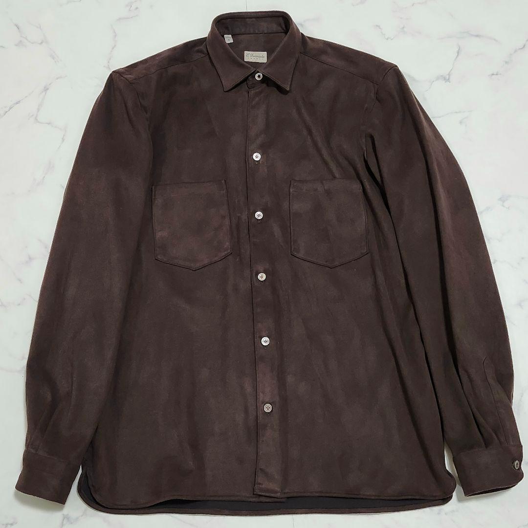エッリコフォルミコラxビームスF　フェイクスエードオーバーシャツ　別注　CPO