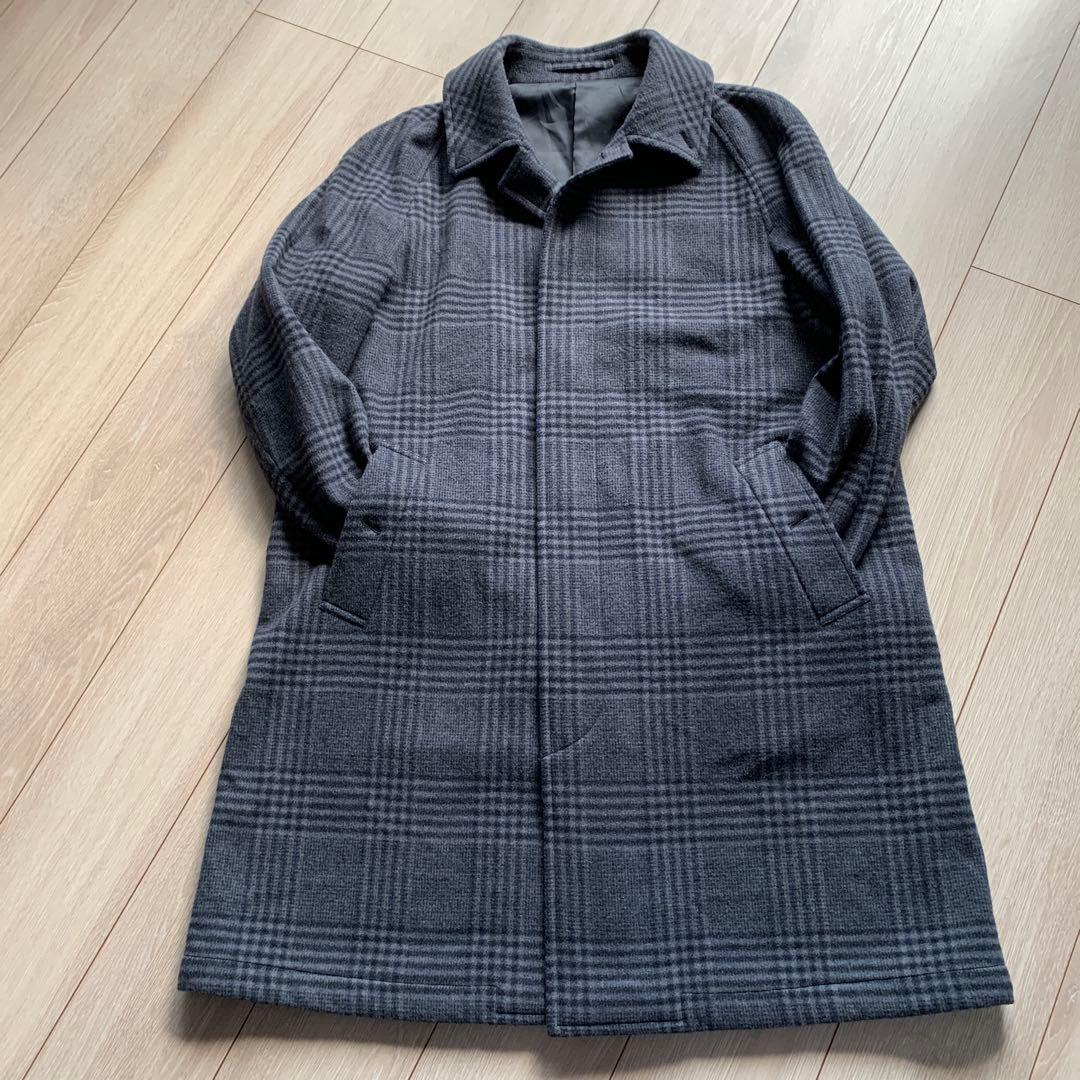 TOMORROWLAND チェスターコート チェック柄 ウール グレー S