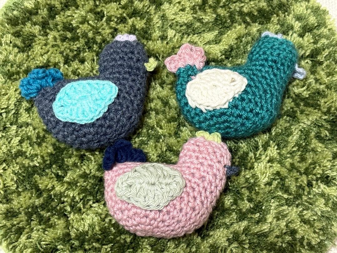 あみぐるみのニワトリさんマグネット