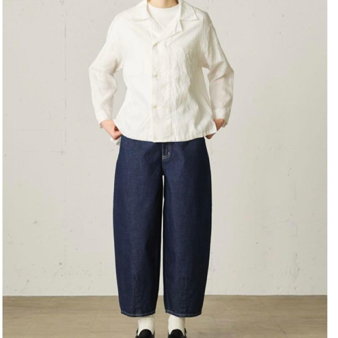 美品　MidiUmi ハイウエスト カーブデニム インディゴ　ワイド　現行販売