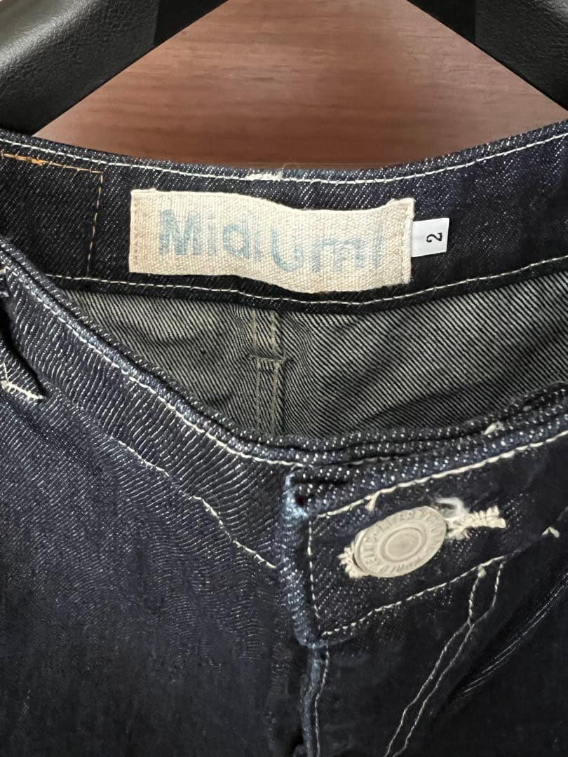 美品　MidiUmi ハイウエスト カーブデニム インディゴ　ワイド　現行販売