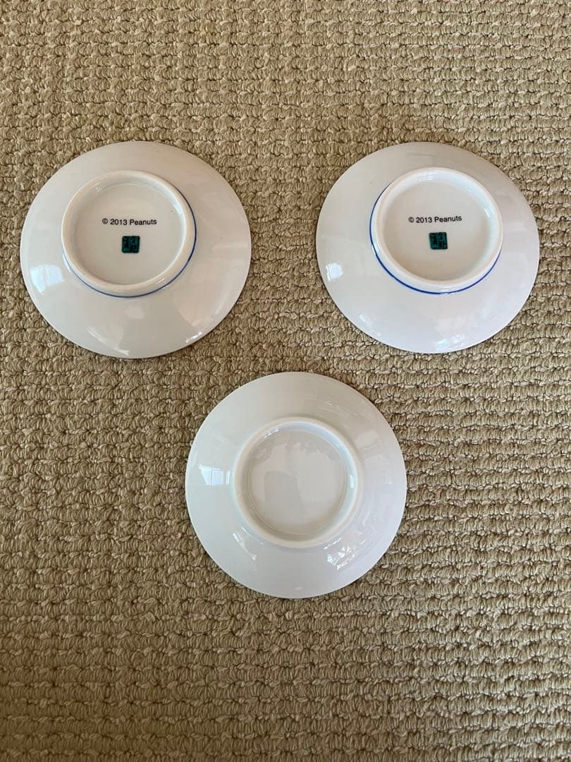 スヌーピー ジャパネスク　美濃焼　九谷焼　豆皿3枚セット