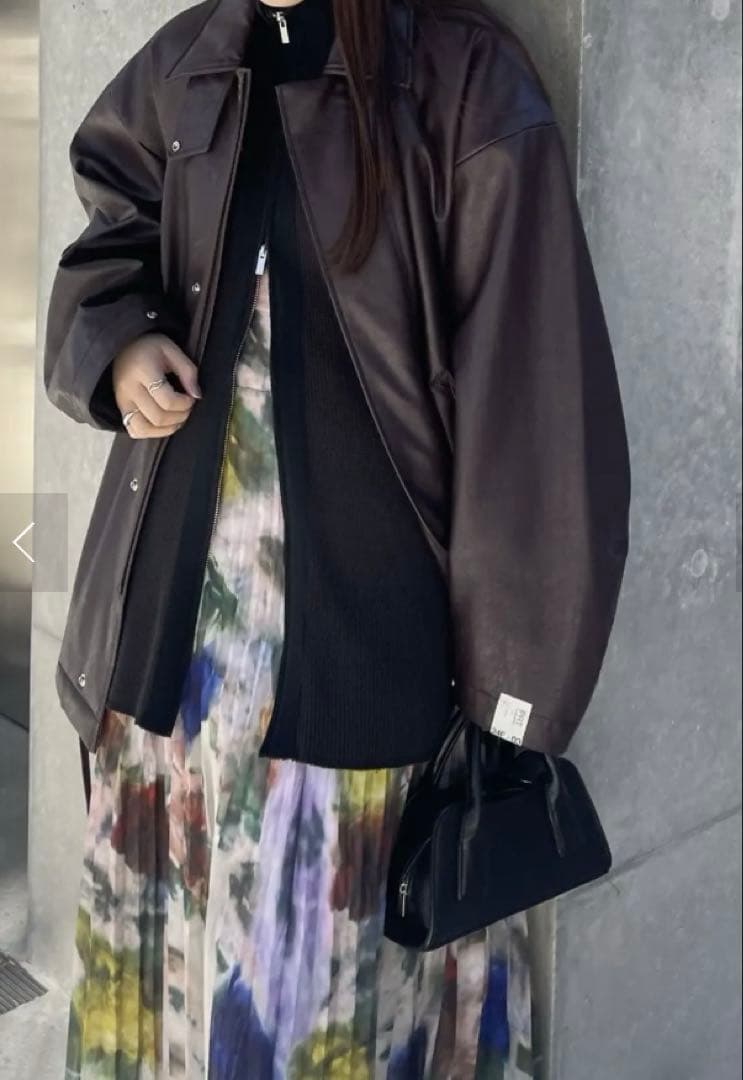 N.HOOLYWOOD for Ameri フェイクレザージャケット・ブラウンM