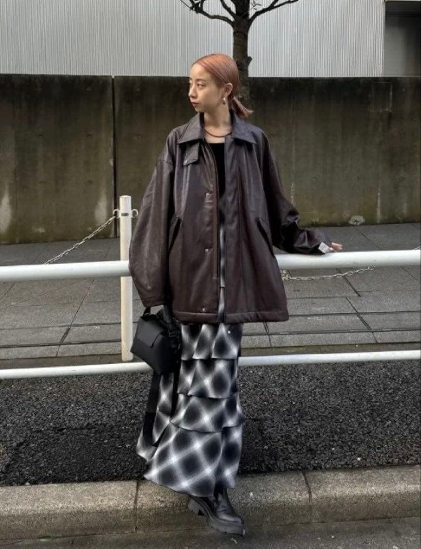 N.HOOLYWOOD for Ameri フェイクレザージャケット・ブラウンM