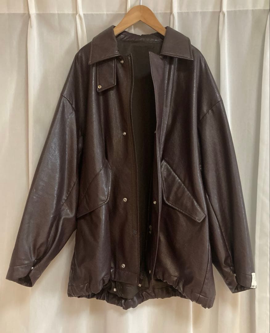 N.HOOLYWOOD for Ameri フェイクレザージャケット・ブラウンM