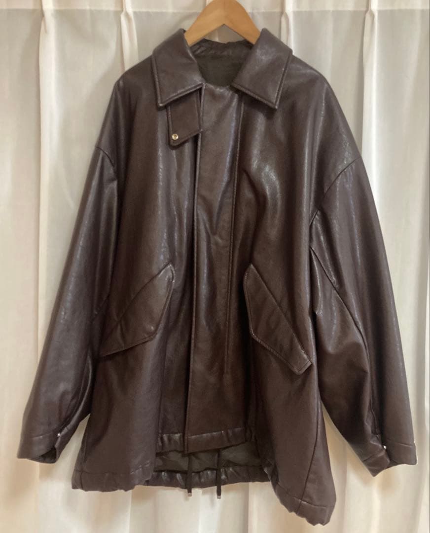 N.HOOLYWOOD for Ameri フェイクレザージャケット・ブラウンM