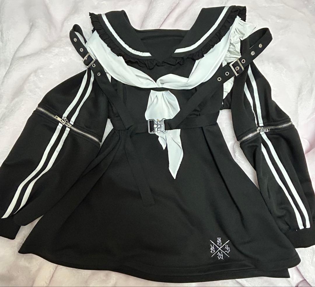 【完売品】KRY CLOTHING 陰鬱／セーラーワンピ／地雷 病み系