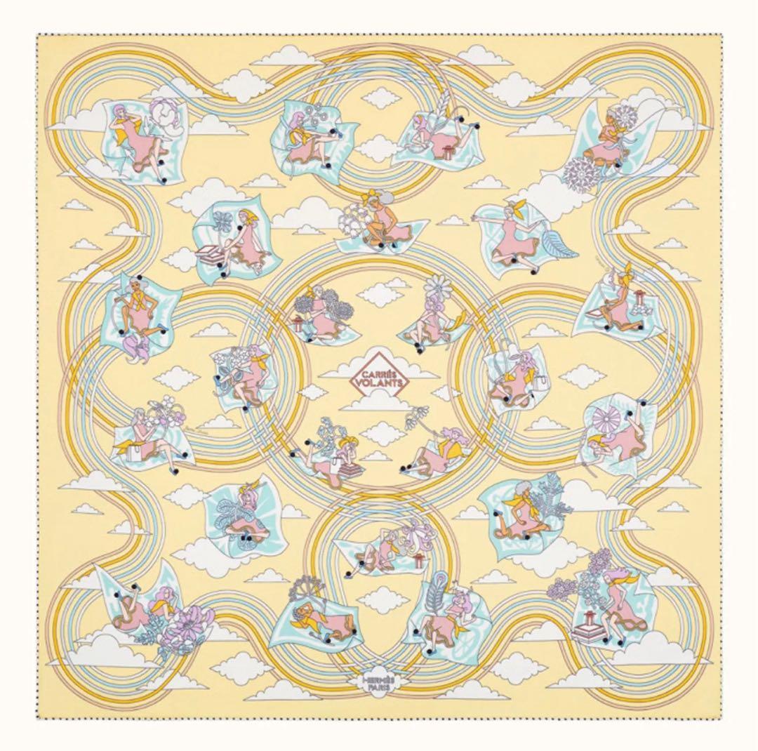 HERMES エルメス カレ70 空飛ぶカレ