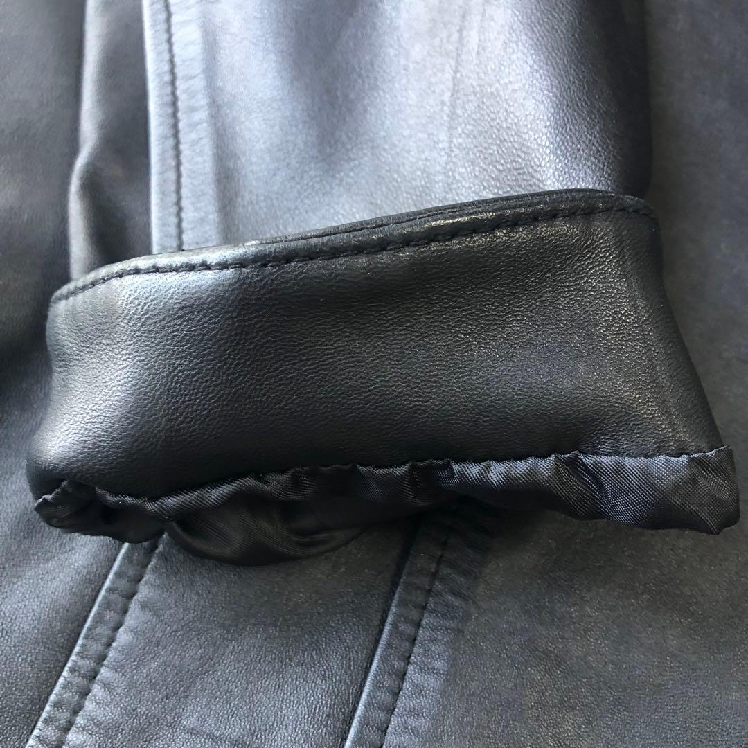 SR Product by sanso 高級　ラムレザー　チェスターコート