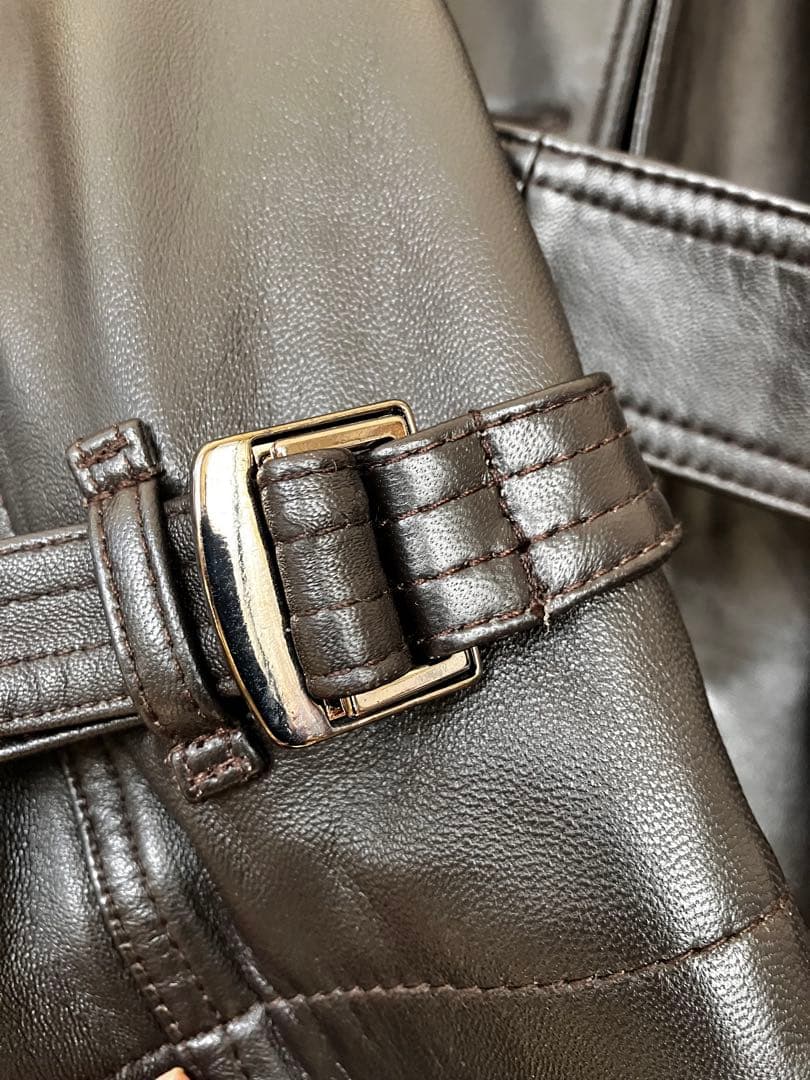 【希少】【美品】イタリアンラムスキン　トレンチコート