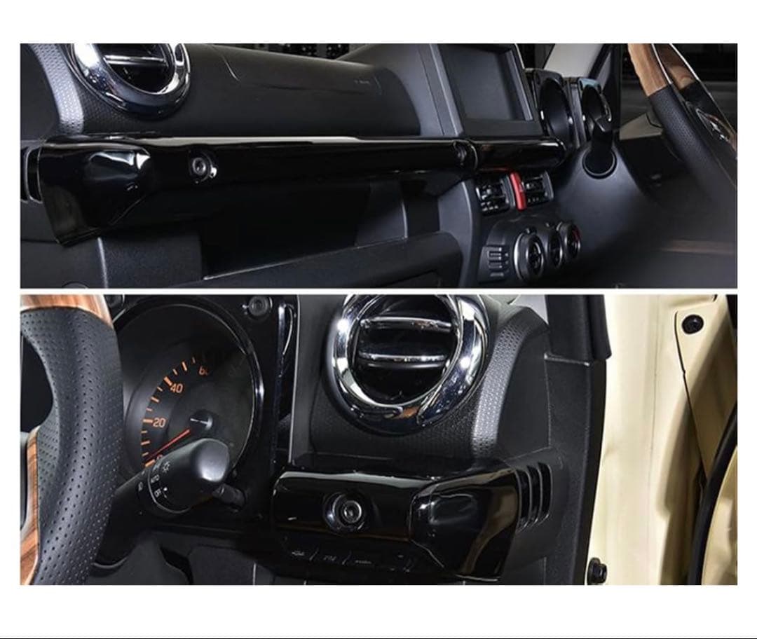 ジムニーセンター部分 インテリアパネル 3D立体 内装パネル ピアノブラック