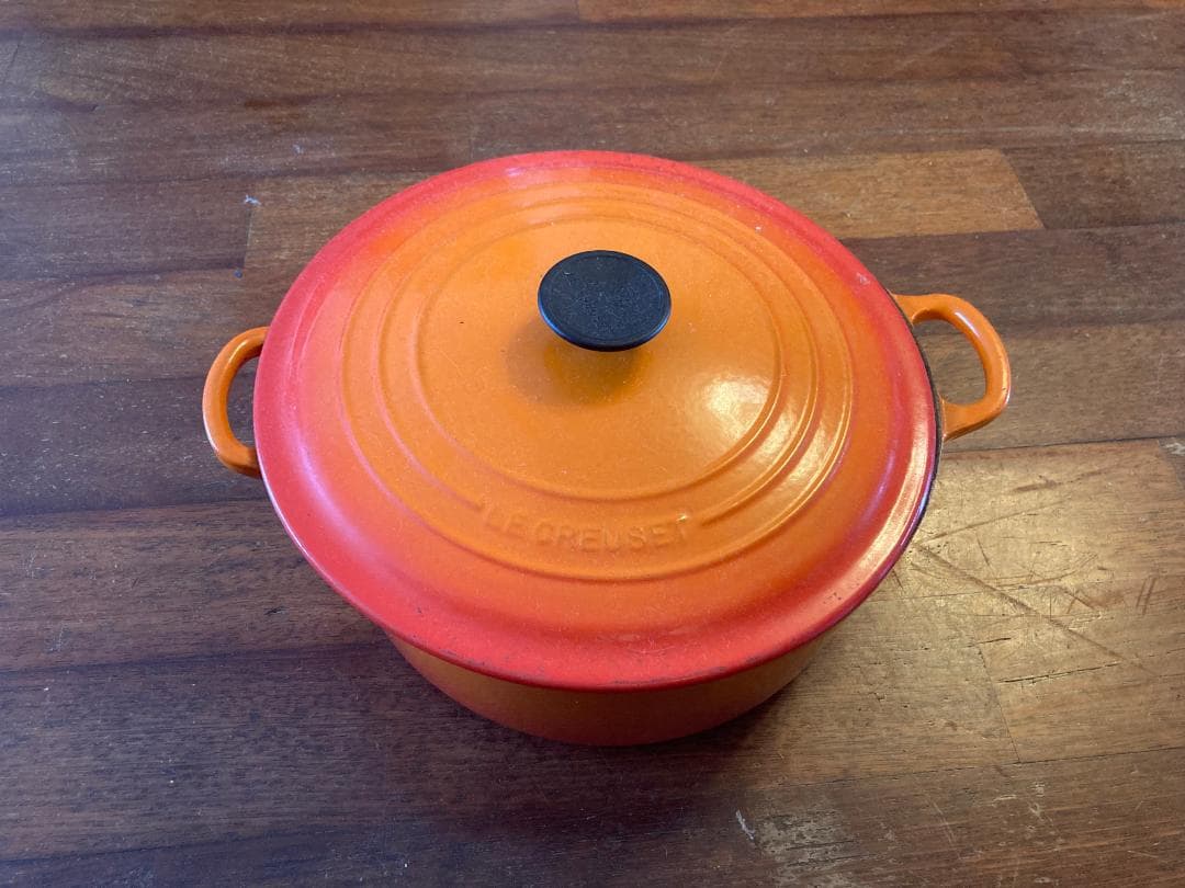 LE CREUSET（ル・クルーゼ）大型28センチ オレンジ 両手鍋