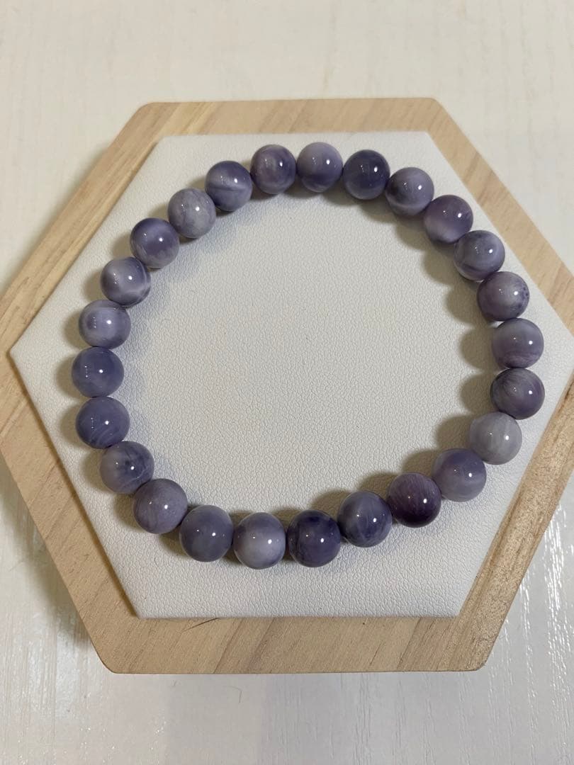 【1月末まで大幅割引】パープルラリマー天然石ブレスレット【高品質】8mm玉