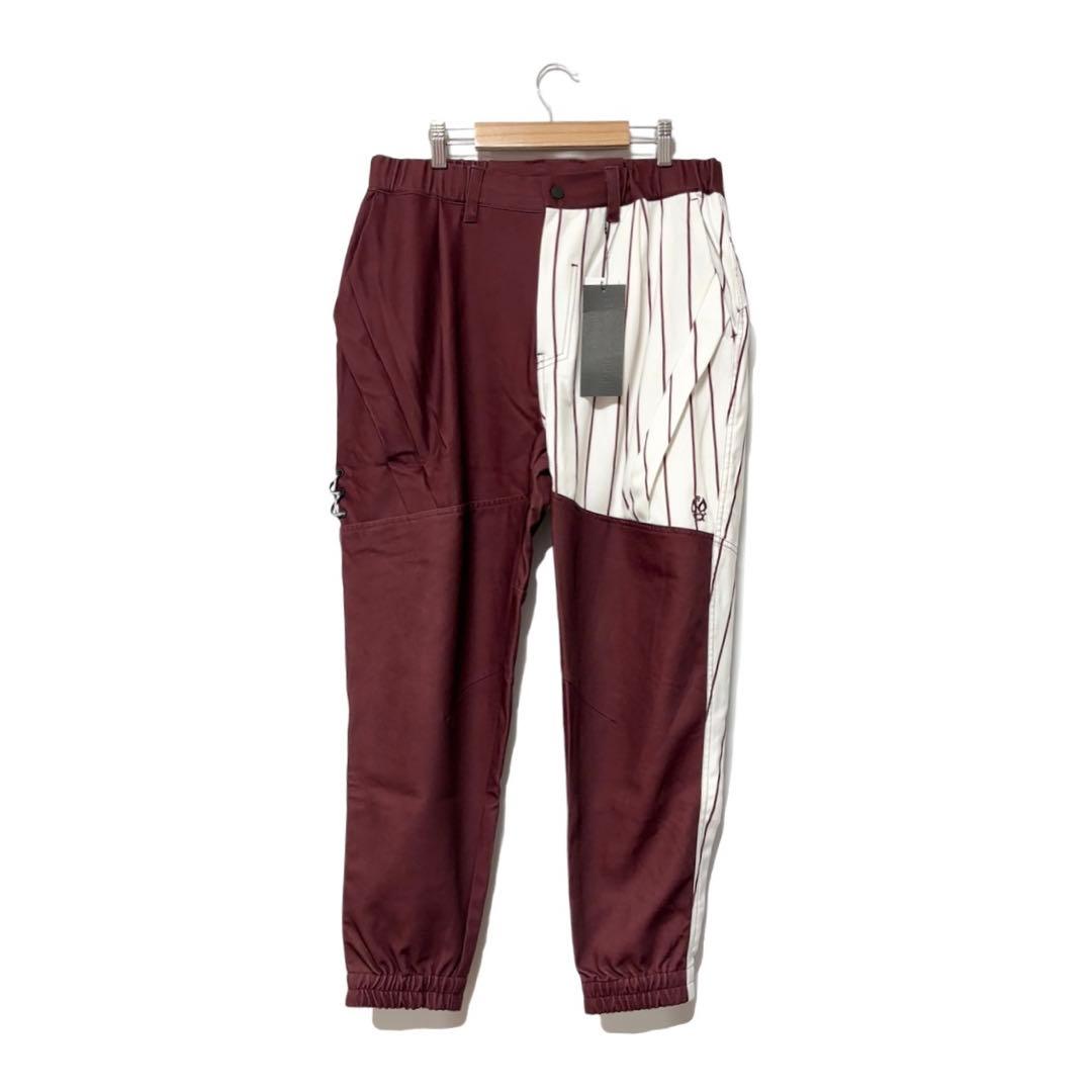 ラッセルノ ゴルフ バイカラー ワイド ジョガーパンツ バーガンディ 2XL 7
