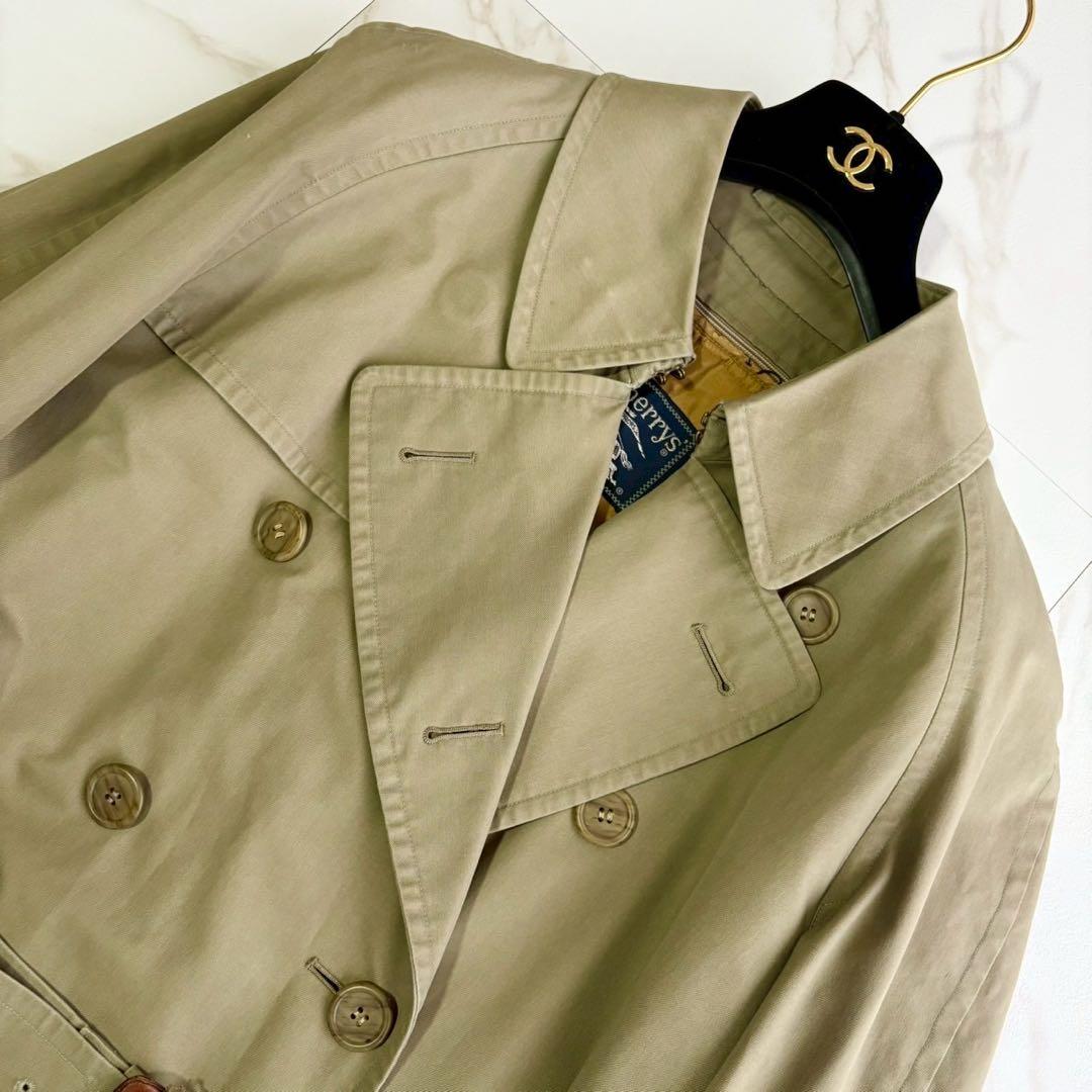 美品◆着丈113 BURBERRY ライナー ベルト付 トレンチコート カーキ