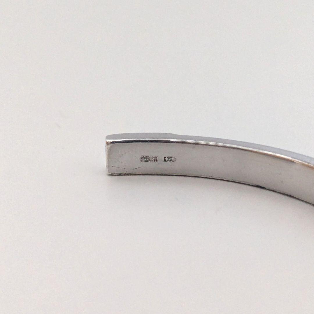 美品 希少 GUCCI グッチ レザー シルバー バングル ブレスレット