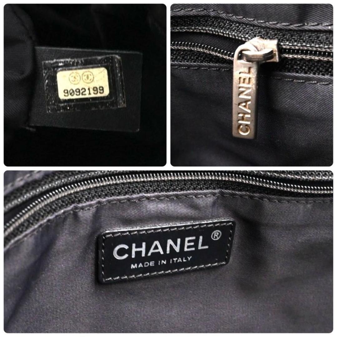 シャネル ニュートラベルライン トートMM ブラウン ナイロン CHANEL
