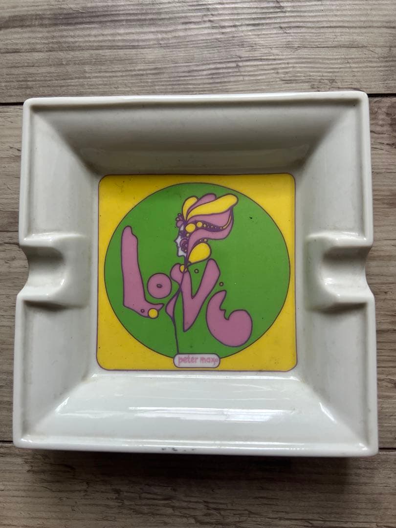 90’sピーター マックスLOVEアシュトレイ Peter max小物入れ